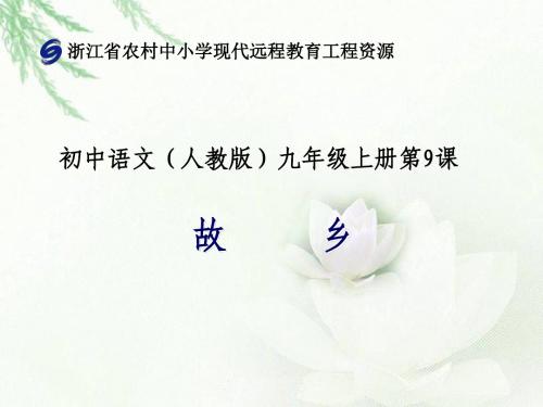 人教版语文九年级上册第九课《故乡》课件