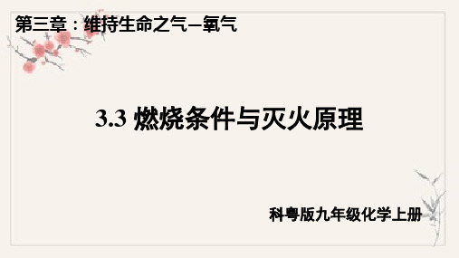 燃烧条件与灭火原理课件九年级化学科粤版上册