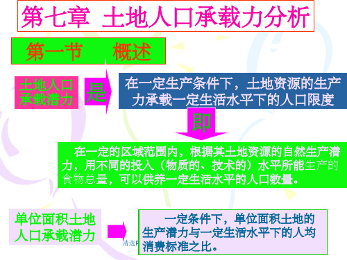 第七章 土地承载力分析ppt课件