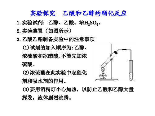 实验探究  乙酸和乙醇的酯化反应