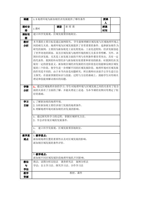 人教版高中地理必修3《地理环境为新加坡经济发展提供了哪些条件》_129