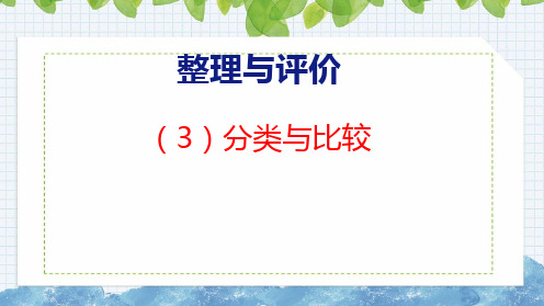 整理与复习分类与比较课件一年级上册数学冀教版