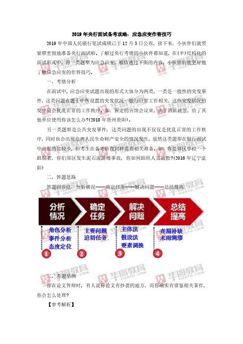 2019年央行面试备考攻略：应急应变作答技巧