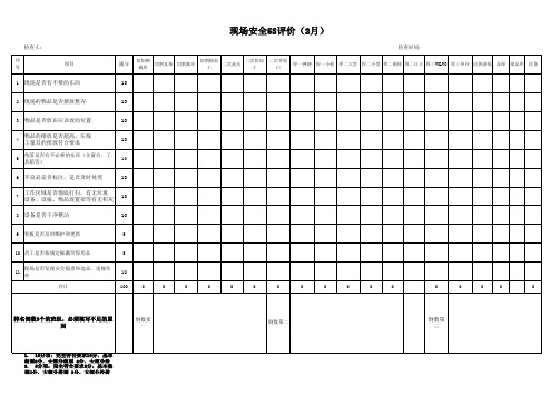 公司5S评比表