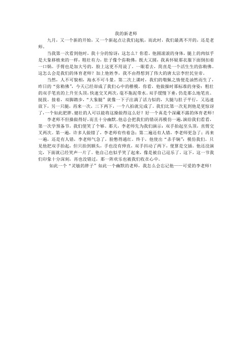 我的新老师