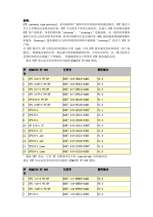 NTP(network time protocol)时钟同步说明