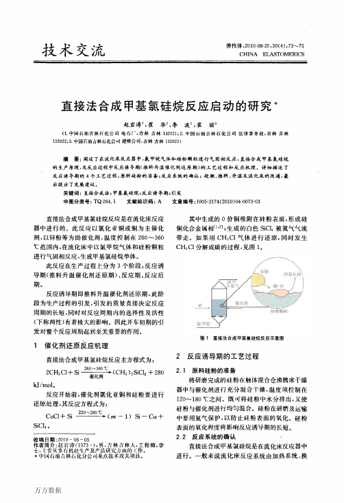 直接法合成甲基氯硅烷反应启动的研究