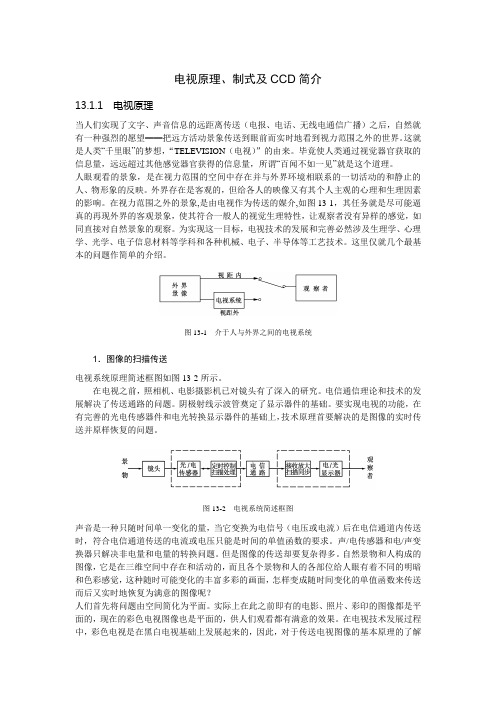 电视原理、制式及CCD简介