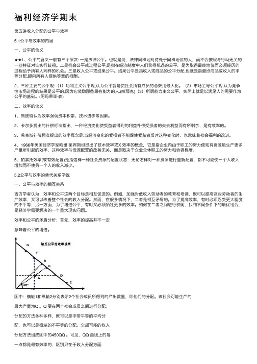 福利经济学期末