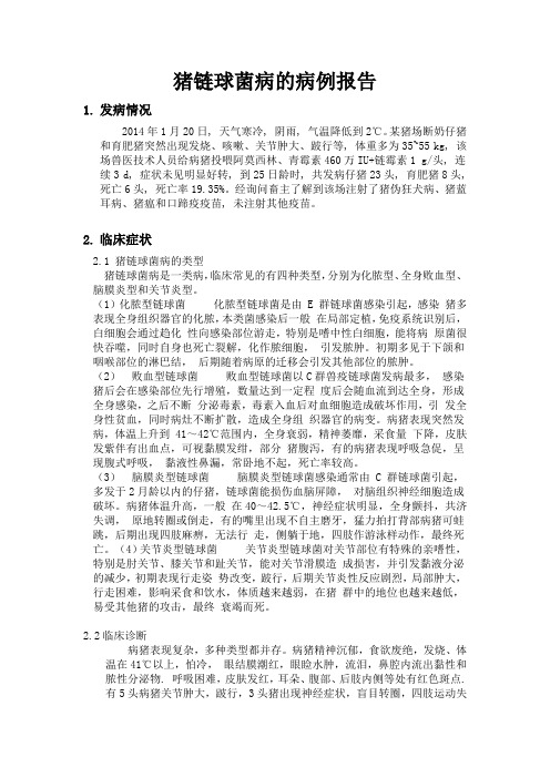 一份猪链球菌病的病例报告