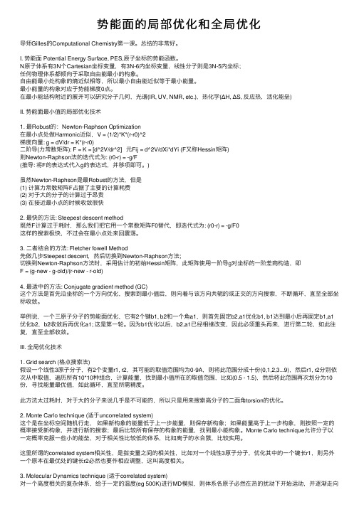 势能面的局部优化和全局优化