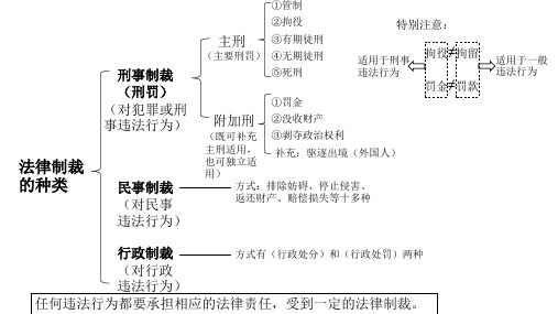 八年级上册道德与法治法律制裁的种类