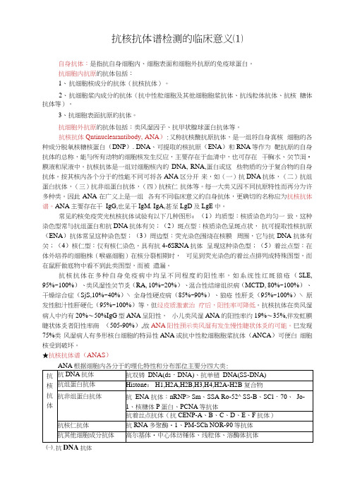 抗核抗体谱检测的临床意义