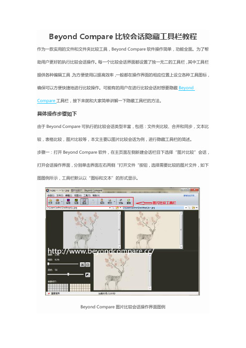 Beyond Compare比较会话隐藏工具栏教程