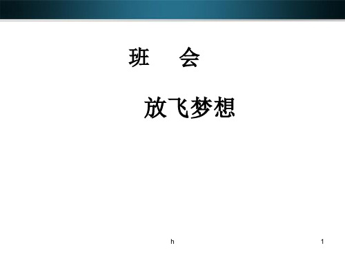 中学主题班会之励志系列 放飞梦想课件