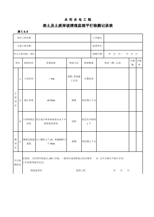 最新水利水电工_程监理平行检测表(部分)土方