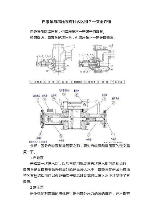 自吸泵与增压泵有什么区别？一文全弄懂