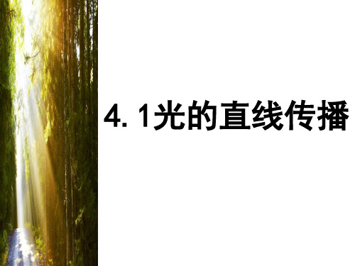 人教版八上物理 4.1 光的直线传播(共44张PPT)