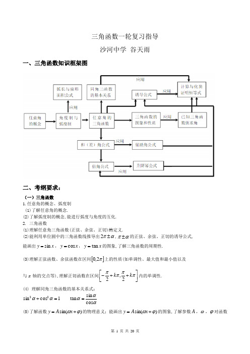 一轮复习—三角函数