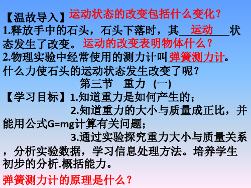 新人教版八年级物理下册：7-3重力1 课件