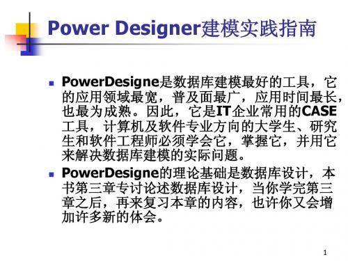 Power Designer建模实践指南