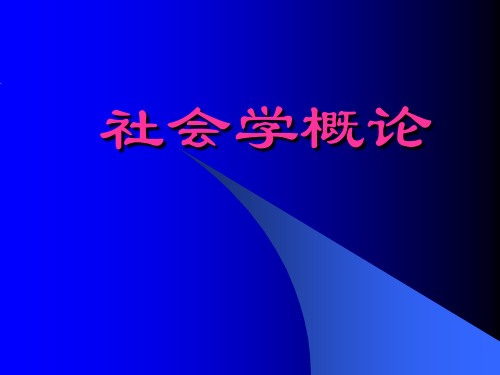 社会学概论新修第四版简