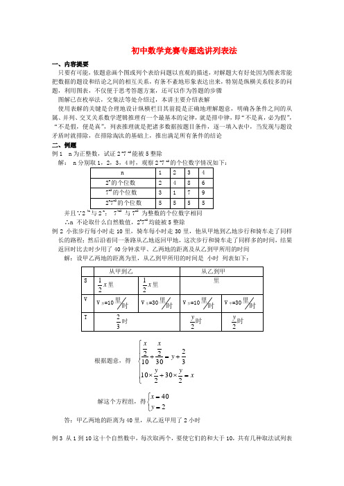 初中数学竞赛专题选讲《方程组解法》