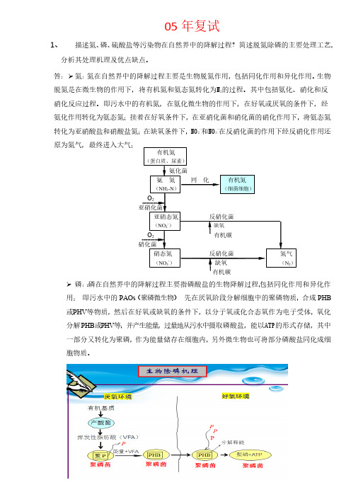 哈工大环境工程考研真题及答案