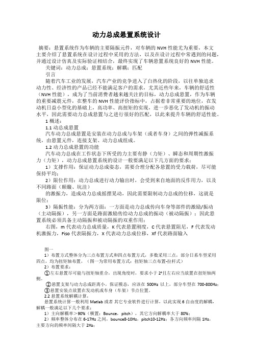 动力总成悬置系统设计