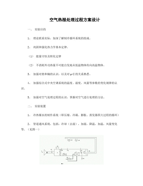 空气调节实验报告