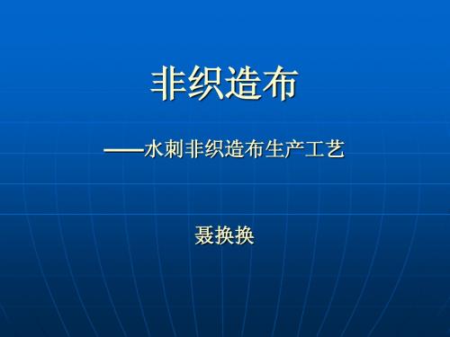 五、水刺非织造布