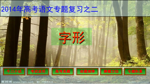 高考字形复习