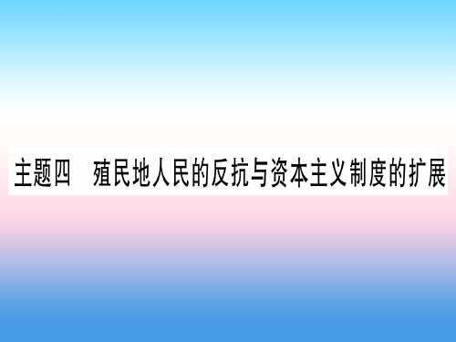 (甘肃专用)2019中考历史总复习-第一篇 考点系统复习 板块五 世界近代史 主题四 殖民地人民的反
