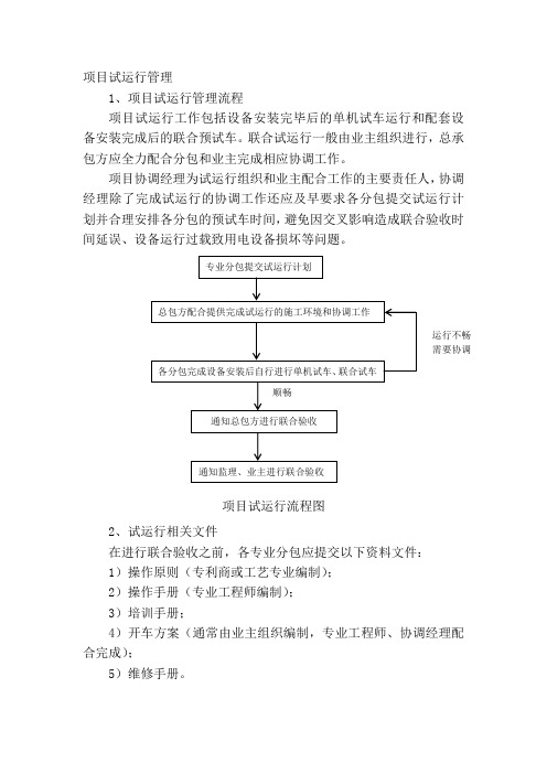 项目试运行管理