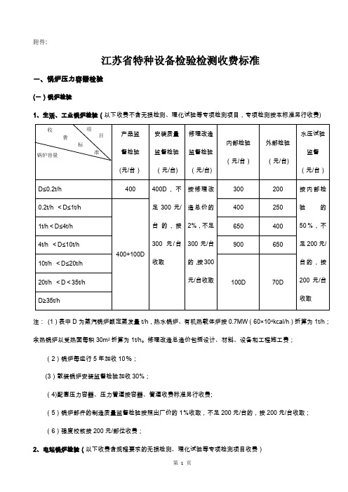 压力容器报验收费标准附件