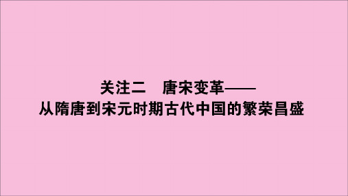 (通史版)高考历史复习中国古代史1.3.2唐宋变革——从隋唐到宋元时期古代中国的繁荣昌盛课件