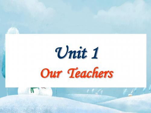 重大版英语六年级上册unit 1《our teachers》ppt课件(4)