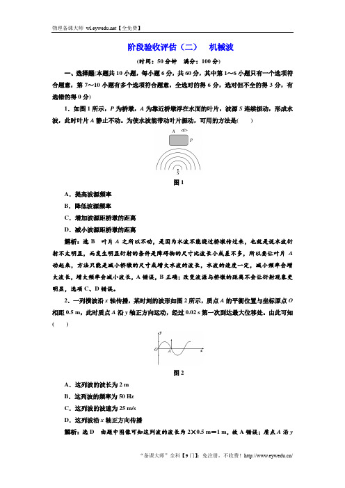 人教版选修3-4：(2) 机械波 Word版含解析