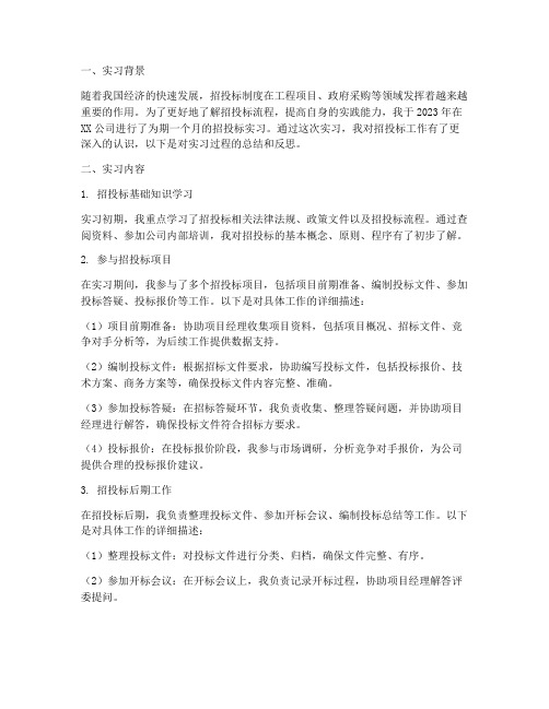 招投标实习报告