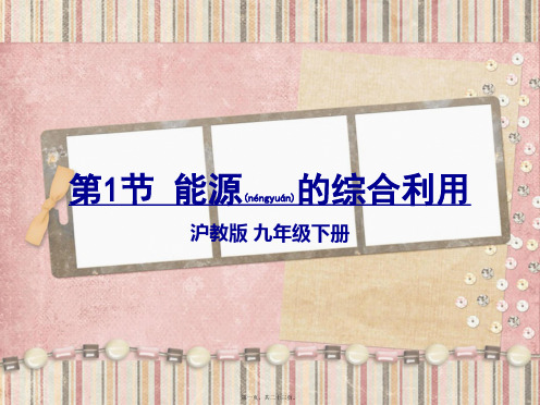 九年级化学下册 第九章 化学与社会发展 第1节 能源的综合利用同课异构课件1