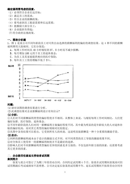 人力资源管理(主观题)