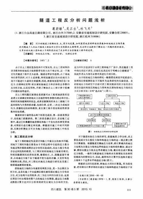 隧道工程反分析问题浅析