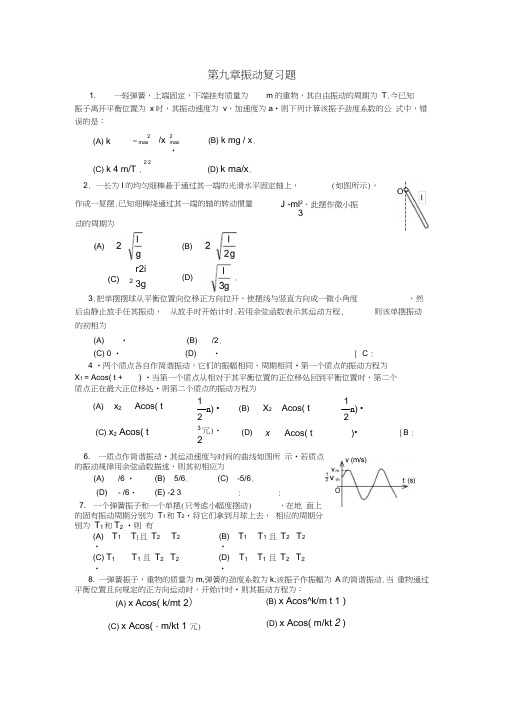 振动与波复习题及答案