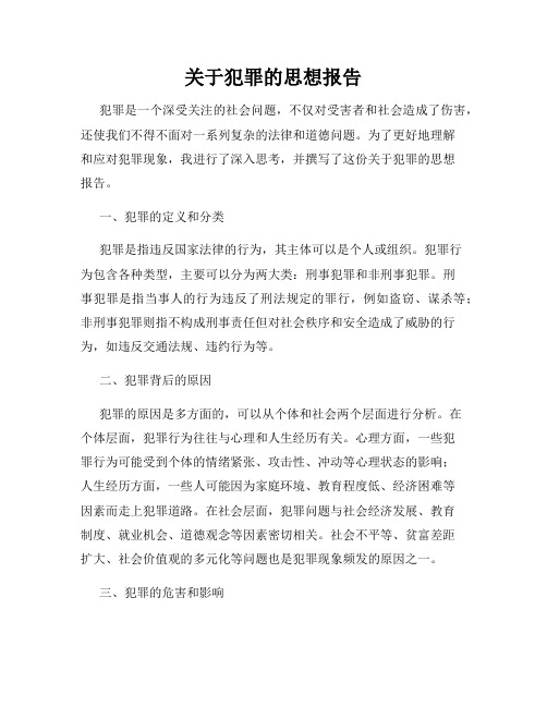 关于犯罪的思想报告