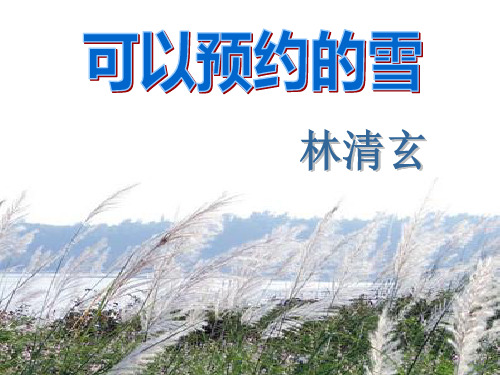 《可以预约的雪》优秀课件