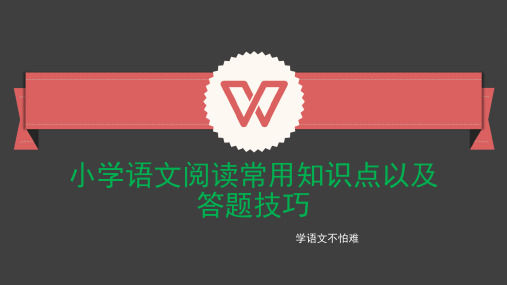 小学语文阅读常用知识点以及答题技巧PPT课件