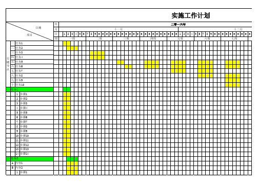 甘特图 实施表 计划表 任务表