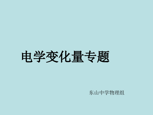 2022年中考物理复习专题----电学变化量