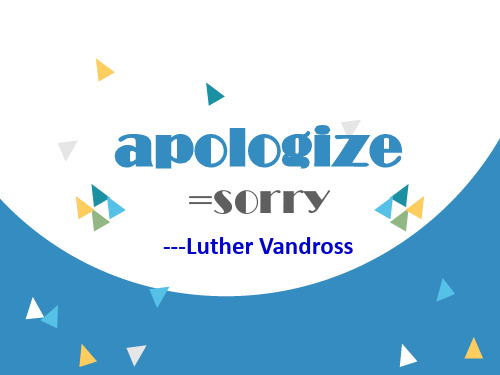 apologize