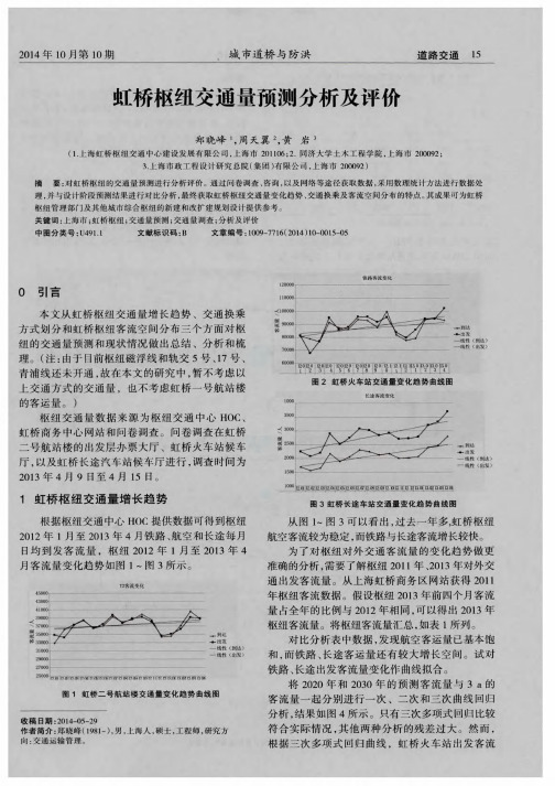 虹桥枢纽交通量预测分析及评价